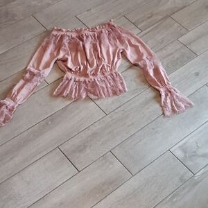 Elegant Pink Off-Shoulder Women's Top